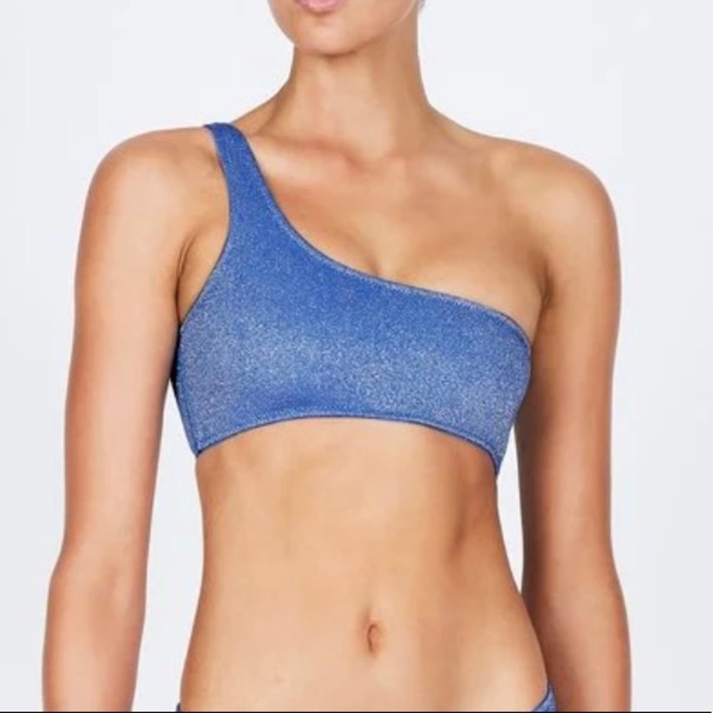 Triangl Swimwear Blue One-Shoulder Bikini